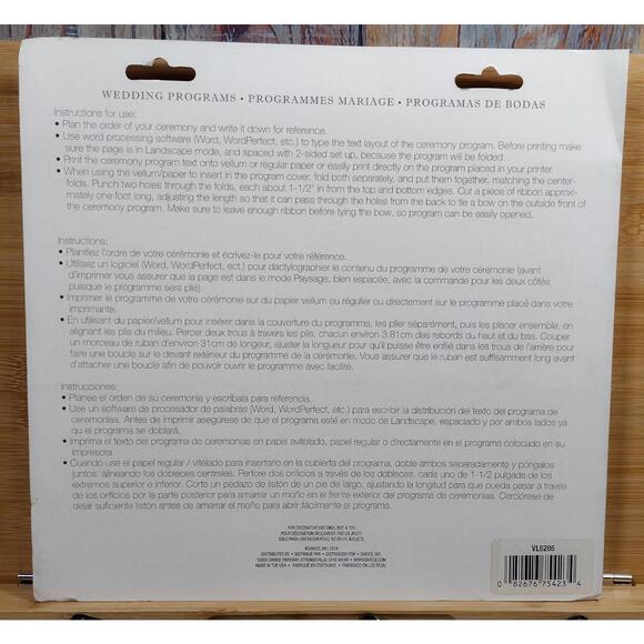 Printable Wedding Programs - Two Hearts Become One - 100 Pieces - Picture 2 of 6